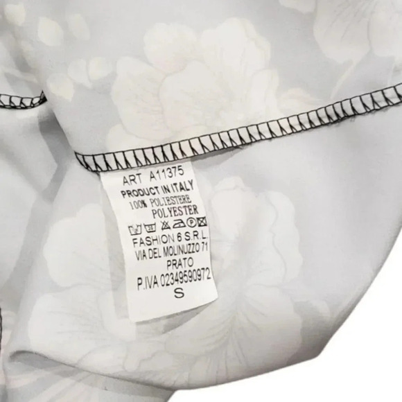 Lumina Black Floral Relaxed Straight Blazer S - Picture 4 of 5